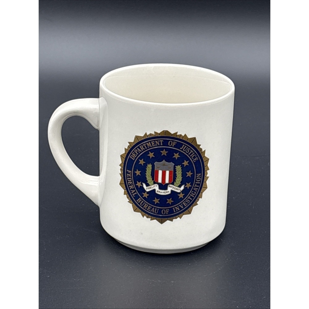 Vintage Mil-Art China Co FBI Coffee Mug Career Collectibles Westford Mass DOJ